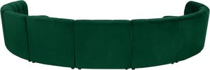 Limitless Velvet / Engineered Wood / Foam Contemporary Green Velvet 9pc. Modular Sectional - 173" W x 102" D x 31" H