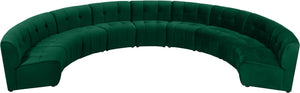 Limitless Velvet / Engineered Wood / Foam Contemporary Green Velvet 9pc. Modular Sectional - 173" W x 102" D x 31" H