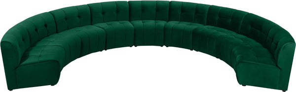 Limitless Velvet / Engineered Wood / Foam Contemporary Green Velvet 9pc. Modular Sectional - 173" W x 102" D x 31" H