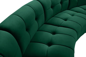 Limitless Velvet / Engineered Wood / Foam Contemporary Green Velvet 9pc. Modular Sectional - 173" W x 102" D x 31" H