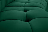 Limitless Velvet / Engineered Wood / Foam Contemporary Green Velvet 9pc. Modular Sectional - 173" W x 102" D x 31" H