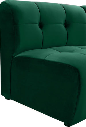 Limitless Velvet / Engineered Wood / Foam Contemporary Green Velvet Modular Chair - 33" W x 31" D x 31" H
