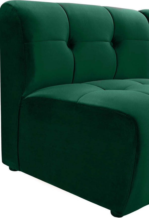 Limitless Velvet / Engineered Wood / Foam Contemporary Green Velvet Modular Chair - 33" W x 31" D x 31" H