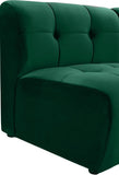 Limitless Velvet / Engineered Wood / Foam Contemporary Green Velvet Modular Chair - 33" W x 31" D x 31" H