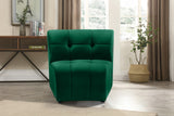 Limitless Velvet / Engineered Wood / Foam Contemporary Green Velvet Modular Chair - 33" W x 31" D x 31" H