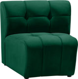 Limitless Velvet / Engineered Wood / Foam Contemporary Green Velvet Modular Chair - 33" W x 31" D x 31" H