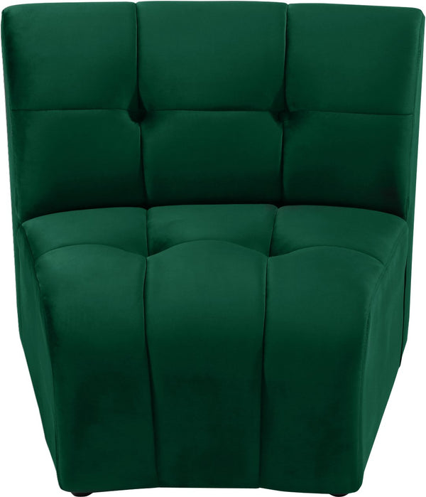 Limitless Velvet / Engineered Wood / Foam Contemporary Green Velvet Modular Chair - 33" W x 31" D x 31" H