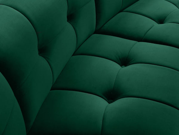 Limitless Velvet / Engineered Wood / Foam Contemporary Green Velvet Modular Chair - 33" W x 31" D x 31" H