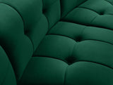 Limitless Velvet / Engineered Wood / Foam Contemporary Green Velvet Modular Chair - 33" W x 31" D x 31" H