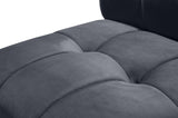 Limitless Velvet / Engineered Wood / Foam Contemporary Grey Velvet 10pc. Modular Sectional - 173" W x 118" D x 31" H