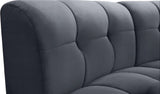 Limitless Velvet / Engineered Wood / Foam Contemporary Grey Velvet 12pc. Modular Sectional - 173" W x 146" D x 31" H