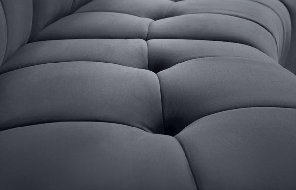 Limitless Velvet / Engineered Wood / Foam Contemporary Grey Velvet 13pc. Modular Sectional - 173" W x 159" D x 31" H