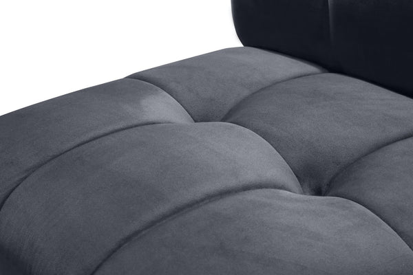 Limitless Velvet / Engineered Wood / Foam Contemporary Grey Velvet 14pc. Modular Sectional - 173" W x 167" D x 31" H
