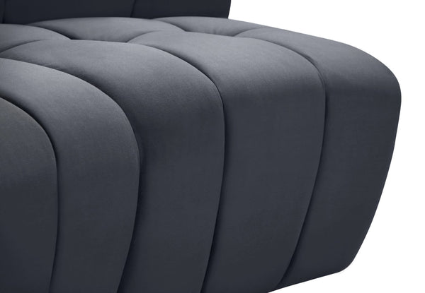 Limitless Velvet / Engineered Wood / Foam Contemporary Grey Velvet 14pc. Modular Sectional - 173" W x 167" D x 31" H