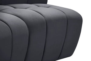 Limitless Velvet / Engineered Wood / Foam Contemporary Grey Velvet 15pc. Modular Sectional - 173" W x 173" D x 31" H