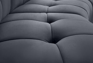 Limitless Velvet / Engineered Wood / Foam Contemporary Grey Velvet 15pc. Modular Sectional - 173" W x 173" D x 31" H