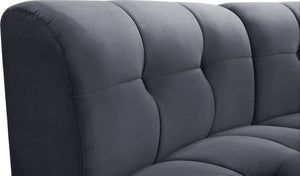 Limitless Velvet / Engineered Wood / Foam Contemporary Grey Velvet 15pc. Modular Sectional - 173" W x 173" D x 31" H