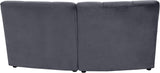 Limitless Velvet / Engineered Wood / Foam Contemporary Grey Velvet 2pc. Modular Sectional - 66" W x 34" D x 31" H