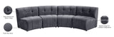 Limitless Velvet / Engineered Wood / Foam Contemporary Grey Velvet 4pc. Modular Sectional - 123" W x 45" D x 31" H