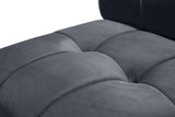 Limitless Velvet / Engineered Wood / Foam Contemporary Grey Velvet 7pc. Modular Sectional - 170" W x 76" D x 31" H