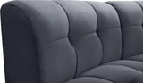 Limitless Velvet / Engineered Wood / Foam Contemporary Grey Velvet 7pc. Modular Sectional - 170" W x 76" D x 31" H