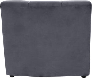 Limitless Velvet / Engineered Wood / Foam Contemporary Grey Velvet Modular Chair - 33" W x 31" D x 31" H
