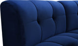 Limitless Velvet / Engineered Wood / Foam Contemporary Navy Velvet 10pc. Modular Sectional - 173" W x 118" D x 31" H