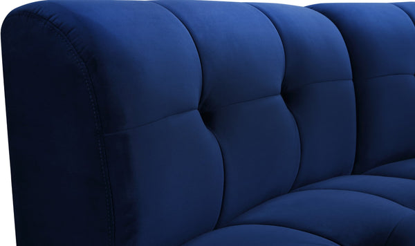 Limitless Velvet / Engineered Wood / Foam Contemporary Navy Velvet 12pc. Modular Sectional - 173" W x 146" D x 31" H
