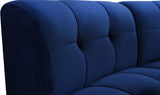 Limitless Velvet / Engineered Wood / Foam Contemporary Navy Velvet 12pc. Modular Sectional - 173" W x 146" D x 31" H