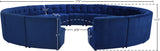 Limitless Velvet / Engineered Wood / Foam Contemporary Navy Velvet 15pc. Modular Sectional - 173" W x 173" D x 31" H
