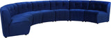 Limitless Velvet / Engineered Wood / Foam Contemporary Navy Velvet 7pc. Modular Sectional - 170" W x 76" D x 31" H