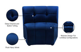 Limitless Velvet / Engineered Wood / Foam Contemporary Navy Velvet Modular Chair - 33" W x 31" D x 31" H