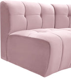 Limitless Velvet / Engineered Wood / Foam Contemporary Pink Velvet 10pc. Modular Sectional - 173" W x 118" D x 31" H