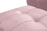 Limitless Velvet / Engineered Wood / Foam Contemporary Pink Velvet 10pc. Modular Sectional - 173" W x 118" D x 31" H