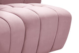 Limitless Velvet / Engineered Wood / Foam Contemporary Pink Velvet 10pc. Modular Sectional - 173" W x 118" D x 31" H