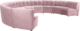 Limitless Velvet / Engineered Wood / Foam Contemporary Pink Velvet 10pc. Modular Sectional - 173" W x 118" D x 31" H