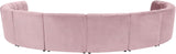 Limitless Velvet / Engineered Wood / Foam Contemporary Pink Velvet 10pc. Modular Sectional - 173" W x 118" D x 31" H