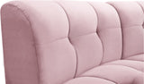 Limitless Velvet / Engineered Wood / Foam Contemporary Pink Velvet 10pc. Modular Sectional - 173" W x 118" D x 31" H