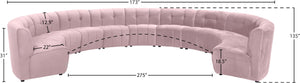 Limitless Velvet / Engineered Wood / Foam Contemporary Pink Velvet 11pc. Modular Sectional - 173" W x 135" D x 31" H