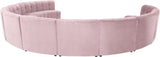 Limitless Velvet / Engineered Wood / Foam Contemporary Pink Velvet 11pc. Modular Sectional - 173" W x 135" D x 31" H