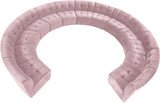 Limitless Velvet / Engineered Wood / Foam Contemporary Pink Velvet 13pc. Modular Sectional - 173" W x 159" D x 31" H