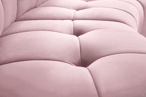 Limitless Velvet / Engineered Wood / Foam Contemporary Pink Velvet 14pc. Modular Sectional - 173" W x 167" D x 31" H