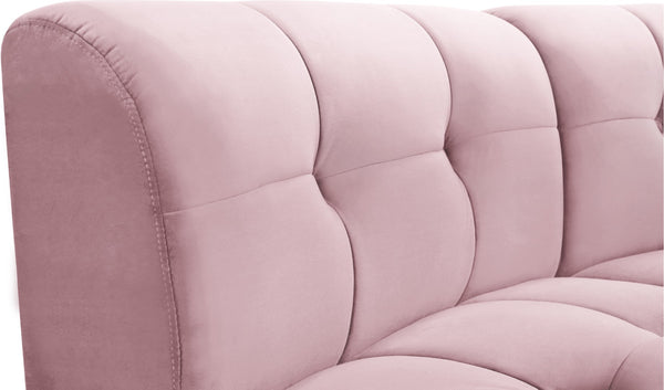 Limitless Velvet / Engineered Wood / Foam Contemporary Pink Velvet 14pc. Modular Sectional - 173" W x 167" D x 31" H