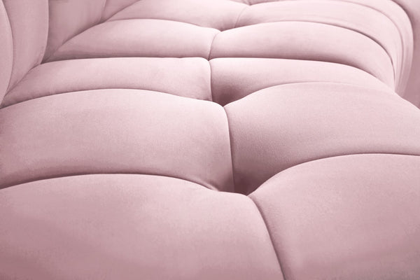 Limitless Velvet / Engineered Wood / Foam Contemporary Pink Velvet 15pc. Modular Sectional - 173" W x 173" D x 31" H