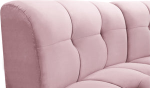Limitless Velvet / Engineered Wood / Foam Contemporary Pink Velvet 15pc. Modular Sectional - 173" W x 173" D x 31" H