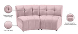 Limitless Velvet / Engineered Wood / Foam Contemporary Pink Velvet 2pc. Modular Sectional - 66" W x 34" D x 31" H