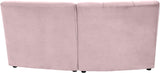 Limitless Velvet / Engineered Wood / Foam Contemporary Pink Velvet 2pc. Modular Sectional - 66" W x 34" D x 31" H