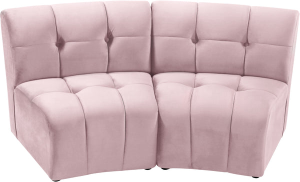 Limitless Velvet / Engineered Wood / Foam Contemporary Pink Velvet 2pc. Modular Sectional - 66" W x 34" D x 31" H