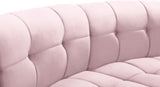 Limitless Velvet / Engineered Wood / Foam Contemporary Pink Velvet 2pc. Modular Sectional - 66" W x 34" D x 31" H