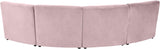 Limitless Velvet / Engineered Wood / Foam Contemporary Pink Velvet 4pc. Modular Sectional - 123" W x 45" D x 31" H